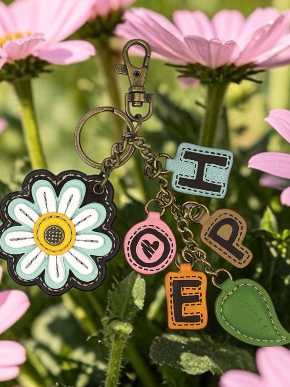 CHALA bag charm keychain daisy /Hope NWT PETA APPROVED! - Picture 6 of 11